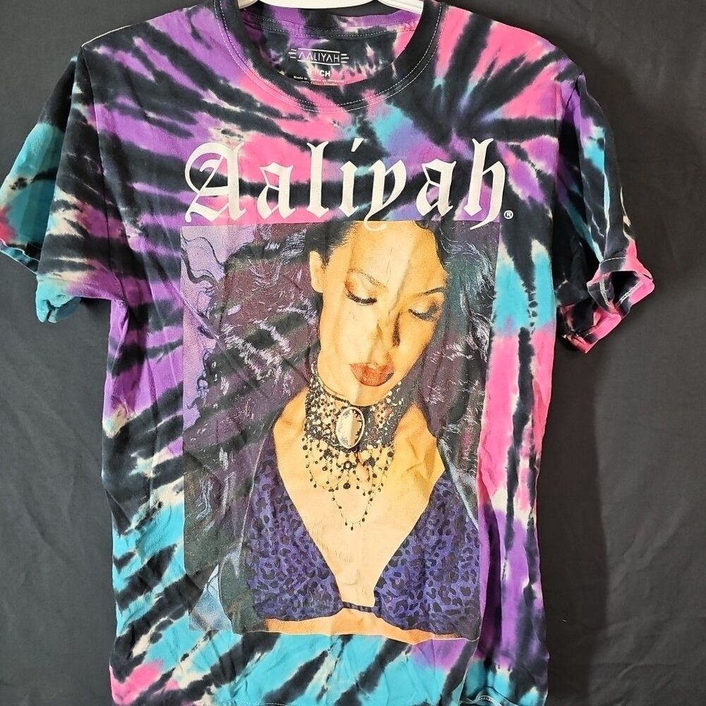 Vintage Aaliyah Tie Dye T-shirt Small Double Stitch